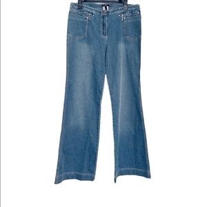 ESCADA Light Blue Women’s Jeans Wide Leg  | Size 42 plus size Women’s Jeans